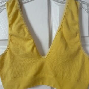 Bra: a fine knit for sleep/daywear. Pull on style with low U back, 84% modal.